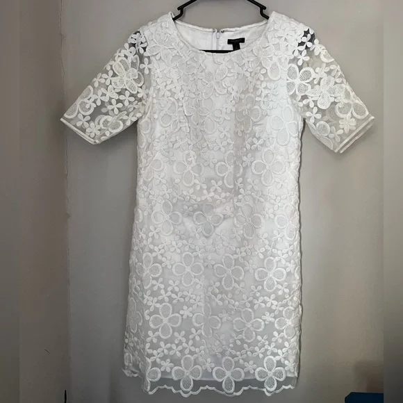 ann taylor embroidered dress ANN TAYLOR EMBROIDERED FLORAL DRESS